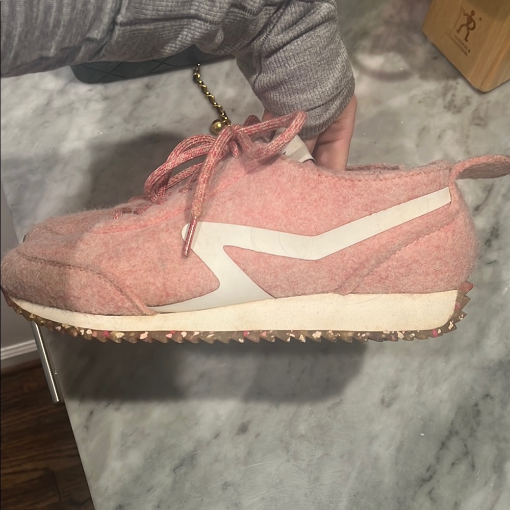 Pink wool rag & bone sneakers